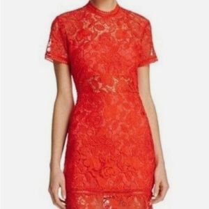 Lovers + Friends Red Lace Mini dress. Size XS